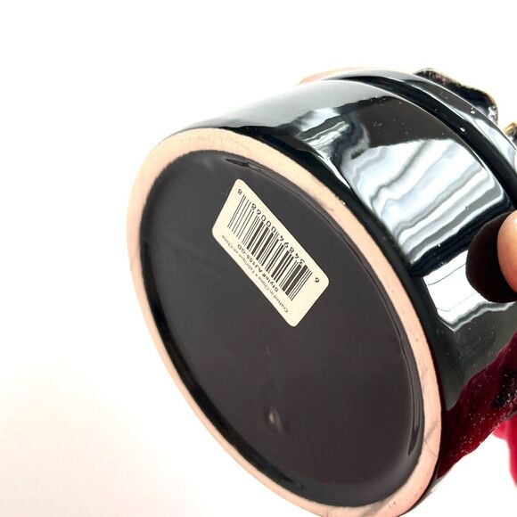 Trinket Box Ceramic 3D Gold Rose Floral Black Treasure Keepsake Jewelry Box Gift - Picture 6 of 9